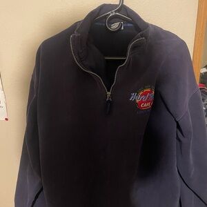 Hard Rock Cafe Dark Blue Half-Zip Jacket